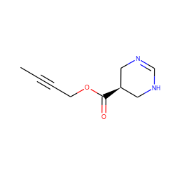 CC#CCOC(=O)[C@H]1CN=CNC1 ZINC000001904473