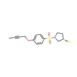 CC#CCOc1ccc(S(=O)(=O)N2CC[C@H](S)C2)cc1 ZINC000016052299