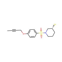 CC#CCOc1ccc(S(=O)(=O)N2CCC[C@@H](S)C2)cc1 ZINC000028820433