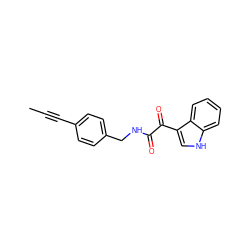 CC#Cc1ccc(CNC(=O)C(=O)c2c[nH]c3ccccc23)cc1 ZINC000035323629