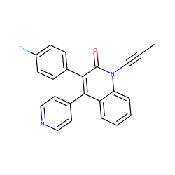 CC#Cn1c(=O)c(-c2ccc(F)cc2)c(-c2ccncc2)c2ccccc21 ZINC000029039945