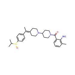 CC(=C1CCN(C2CCN(C(=O)c3cccc(C)c3N)CC2)CC1)c1ccc([S@+]([O-])C(C)C)cc1 ZINC000001912594