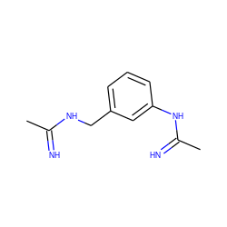 CC(=N)NCc1cccc(NC(C)=N)c1 ZINC000013780432