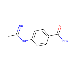 CC(=N)Nc1ccc(C(N)=O)cc1 ZINC000026730608