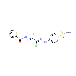 CC(=N\NC(=O)c1cccs1)/C(Cl)=N/Nc1ccc(S(N)(=O)=O)cc1 ZINC000103230476