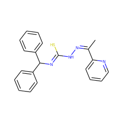 CC(=NN/C(S)=N/C(c1ccccc1)c1ccccc1)c1ccccn1 ZINC000299810890