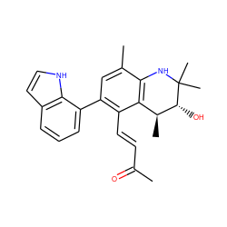 CC(=O)/C=C/c1c(-c2cccc3cc[nH]c23)cc(C)c2c1[C@H](C)[C@@H](O)C(C)(C)N2 ZINC000066066171