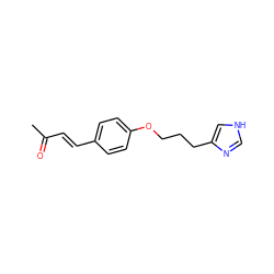 CC(=O)/C=C/c1ccc(OCCCc2c[nH]cn2)cc1 ZINC000013814587