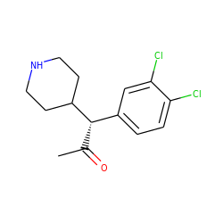 CC(=O)[C@@H](c1ccc(Cl)c(Cl)c1)C1CCNCC1 ZINC000096914800