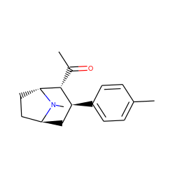 CC(=O)[C@@H]1[C@@H](c2ccc(C)cc2)C[C@H]2CC[C@H]1N2C ZINC000166419626