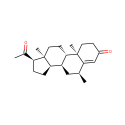 CC(=O)[C@@H]1CC[C@@H]2[C@@H]3C[C@H](C)C4=CC(=O)CC[C@]4(C)[C@H]3CC[C@]12C ZINC000026656443