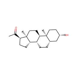 CC(=O)[C@@H]1CC[C@H]2[C@H]3CC[C@H]4C[C@@H](O)CC[C@]4(C)[C@@H]3CC[C@@]21C ZINC000004557290