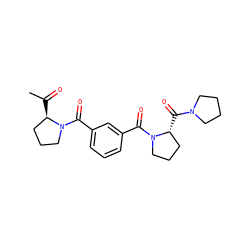 CC(=O)[C@@H]1CCCN1C(=O)c1cccc(C(=O)N2CCC[C@H]2C(=O)N2CCCC2)c1 ZINC000013528070