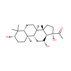 CC(=O)[C@]1(O)CC[C@]2(C)[C@@H]1[C@H](O)C[C@@H]1[C@@]3(C)CC[C@H](O)C(C)(C)[C@@H]3CC[C@]12C ZINC001772656262