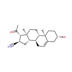 CC(=O)[C@H]1[C@H](C#N)C[C@H]2[C@@H]3CC=C4C[C@@H](O)CC[C@]4(C)[C@H]3CC[C@@]21C ZINC000006507047