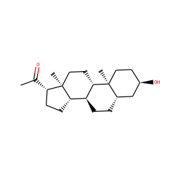 CC(=O)[C@H]1CC[C@H]2[C@@H]3CC[C@H]4C[C@H](O)CC[C@]4(C)[C@H]3CC[C@]12C ZINC000004081043