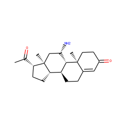 CC(=O)[C@H]1CC[C@H]2[C@@H]3CCC4=CC(=O)CC[C@]4(C)[C@H]3[C@@H](N)C[C@]12C ZINC000078204860