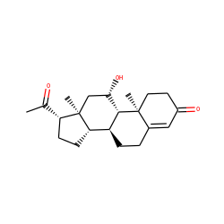 CC(=O)[C@H]1CC[C@H]2[C@@H]3CCC4=CC(=O)CC[C@]4(C)[C@H]3[C@@H](O)C[C@]12C ZINC000000586491