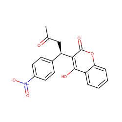 CC(=O)C[C@H](c1ccc([N+](=O)[O-])cc1)c1c(O)c2ccccc2oc1=O ZINC000100015190