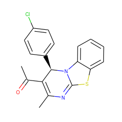 CC(=O)C1=C(C)N=C2Sc3ccccc3N2[C@@H]1c1ccc(Cl)cc1 ZINC000473247540