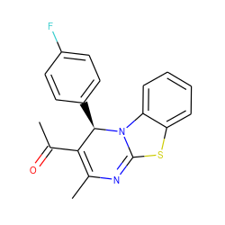 CC(=O)C1=C(C)N=C2Sc3ccccc3N2[C@@H]1c1ccc(F)cc1 ZINC000473247700