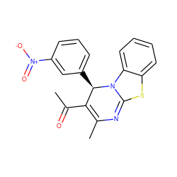 CC(=O)C1=C(C)N=C2Sc3ccccc3N2[C@@H]1c1cccc([N+](=O)[O-])c1 ZINC000473248541