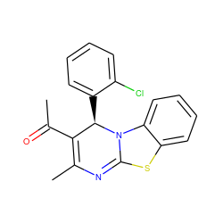 CC(=O)C1=C(C)N=C2Sc3ccccc3N2[C@@H]1c1ccccc1Cl ZINC000473247935