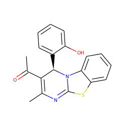 CC(=O)C1=C(C)N=C2Sc3ccccc3N2[C@@H]1c1ccccc1O ZINC000473247205