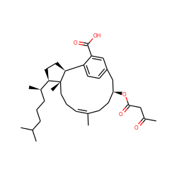 CC(=O)CC(=O)O[C@H]1CC/C(C)=C\CC[C@@]2(C)[C@@H](CC[C@@H]2[C@H](C)CCCC(C)C)c2ccc(cc2C(=O)O)C1 ZINC000029410134