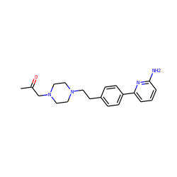 CC(=O)CN1CCN(CCc2ccc(-c3cccc(N)n3)cc2)CC1 ZINC000095587897