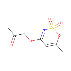 CC(=O)COC1=NS(=O)(=O)OC(C)=C1 ZINC000299834386