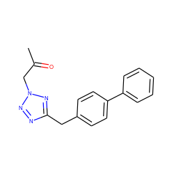 CC(=O)Cn1nnc(Cc2ccc(-c3ccccc3)cc2)n1 ZINC000029043248