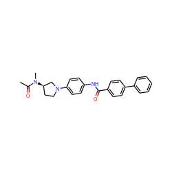 CC(=O)N(C)[C@@H]1CCN(c2ccc(NC(=O)c3ccc(-c4ccccc4)cc3)cc2)C1 ZINC000028119317