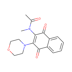 CC(=O)N(C)C1=C(N2CCOCC2)C(=O)c2ccccc2C1=O ZINC000005044357