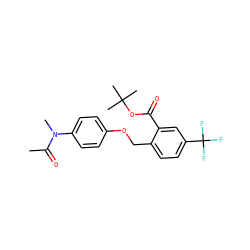 CC(=O)N(C)c1ccc(OCc2ccc(C(F)(F)F)cc2C(=O)OC(C)(C)C)cc1 ZINC000263621321