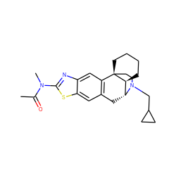 CC(=O)N(C)c1nc2cc3c(cc2s1)C[C@@H]1[C@@H]2CCCC[C@]32CCN1CC1CC1 ZINC000071329822