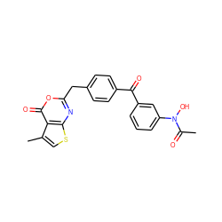 CC(=O)N(O)c1cccc(C(=O)c2ccc(Cc3nc4scc(C)c4c(=O)o3)cc2)c1 ZINC000026844282