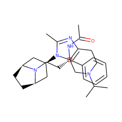 CC(=O)N[C@@H](CCN1[C@H]2CC[C@@H]1C[C@H](n1c(C)nc3c1CN(C(C)C)CC3)C2)c1ccccc1 ZINC000101391267