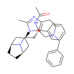 CC(=O)N[C@@H](CCN1[C@H]2CC[C@@H]1C[C@H](n1c(C)nc3c1CN(Cc1ccccc1)CC3)C2)c1ccccc1 ZINC000101391276