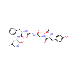 CC(=O)N[C@@H](Cc1ccc(O)cc1)C(=O)NCC(=O)NCC(=O)N[C@@H](Cc1ccccc1)C(=O)N[C@@H](CC(C)C)C(N)=O ZINC000042807318