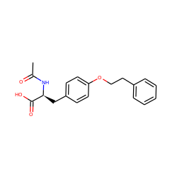 CC(=O)N[C@@H](Cc1ccc(OCCc2ccccc2)cc1)C(=O)O ZINC000095559293