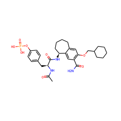 CC(=O)N[C@@H](Cc1ccc(OP(=O)(O)O)cc1)C(=O)N[C@H]1CCCCc2cc(OCC3CCCCC3)c(C(N)=O)cc21 ZINC000027214913