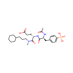 CC(=O)N[C@@H](Cc1ccc(P(=O)(O)O)cc1)C(=O)N[C@@H](CCC(=O)O)C(=O)N(C)CCCC1CCCCC1 ZINC000029561470