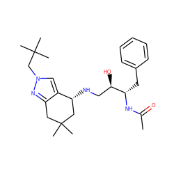 CC(=O)N[C@@H](Cc1ccccc1)[C@H](O)CN[C@@H]1CC(C)(C)Cc2nn(CC(C)(C)C)cc21 ZINC000095571986