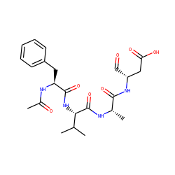 CC(=O)N[C@@H](Cc1ccccc1)C(=O)N[C@H](C(=O)N[C@@H](C)C(=O)N[C@H](C=O)CC(=O)O)C(C)C ZINC000003921873