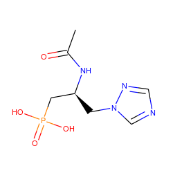 CC(=O)N[C@@H](Cn1cncn1)CP(=O)(O)O ZINC000026187049