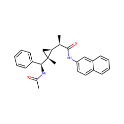 CC(=O)N[C@@H](c1ccccc1)[C@]1(C)C[C@H]1[C@@H](C)C(=O)Nc1ccc2ccccc2c1 ZINC000006202026