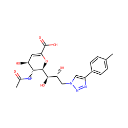 CC(=O)N[C@@H]1[C@@H](O)C=C(C(=O)O)O[C@H]1[C@H](O)[C@H](O)Cn1cc(-c2ccc(C)cc2)nn1 ZINC001772601242