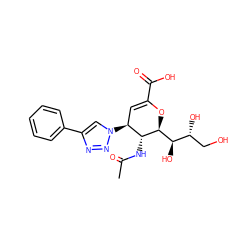 CC(=O)N[C@@H]1[C@@H](n2cc(-c3ccccc3)nn2)C=C(C(=O)O)O[C@H]1[C@H](O)[C@H](O)CO ZINC000040567229