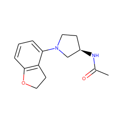 CC(=O)N[C@@H]1CCN(c2cccc3c2CCO3)C1 ZINC000013587861